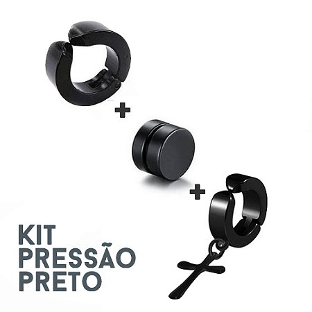 Kit Brinco Pressão Mix Preto