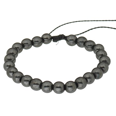 Pulseira Masculina Shiny Hematita 8mm