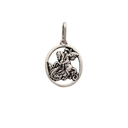 Pingente de Prata 925 Masculino São Jorge