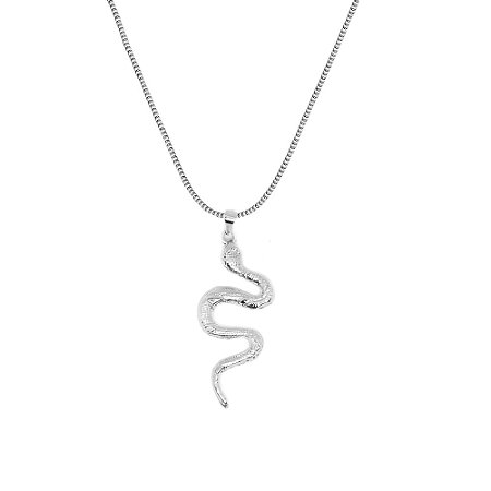 Corrente de Aço Inox com Pingente de Cobra