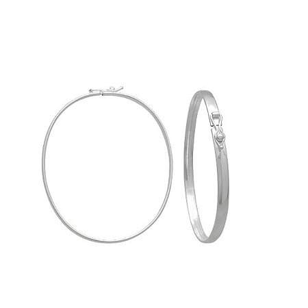 Bracelete Masculino de Prata 925 Oval 55mm