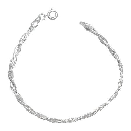 Pulseira de Prata Masculina Trançada