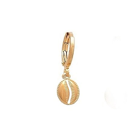 Brinco Masculino Búzio MINI Folheado a Ouro 18k - 1 Peça (Não é o par)
