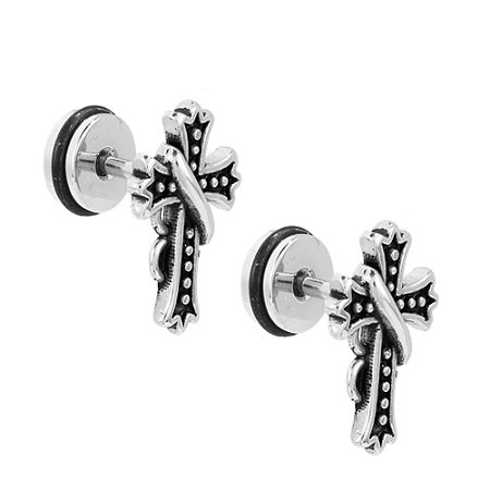 Brinco Masculino Cruz Sagrada - PAR