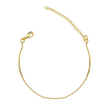 Pulseira Masculina De Ouro Folheado 18k Veneziana Simples
