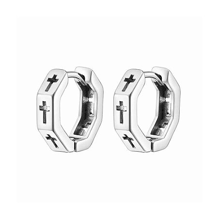 Brinco Masculino Cruz Prayer - Par