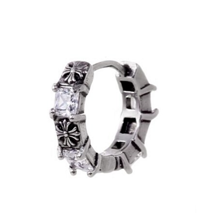 Brinco Masculino de Argola Cravejado GlamRock - PAR