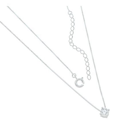 Corrente de Prata Veneziana 925 com Brilhante