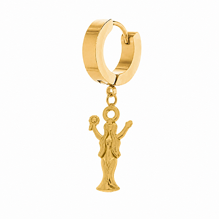 Brinco Masculino Iemanjá Dourado - PAR
