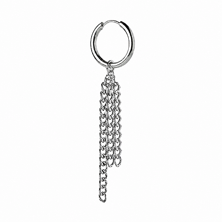 Brinco Masculino Correntes Furo - 1 Peça (Não é o par)