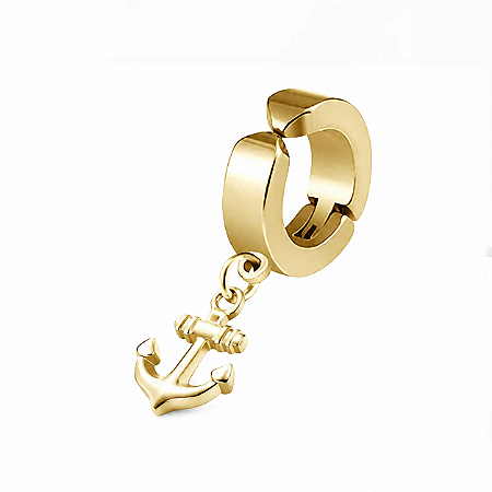 Brinco Masculino Marinheiro de Pressão Dourado - PAR