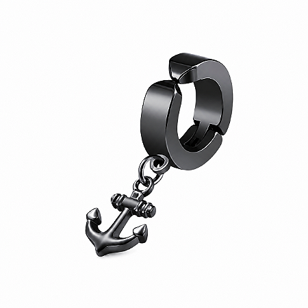 Brinco Masculino Marinheiro de Pressão Preto - PAR