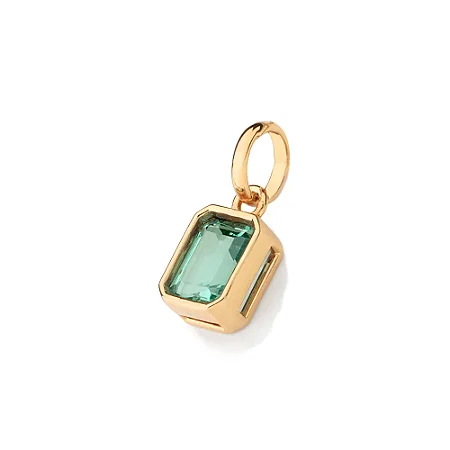 Pingente Folheado a Ouro 18k Rommanel Cristal Verde Claro