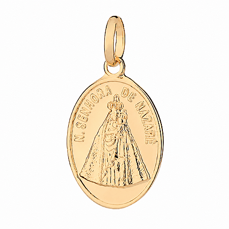 Pingente de Ouro Nossa Senhora De Nazaré Folheado Rommanel