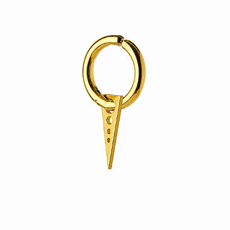 Brinco de Pressão Argola Lança Dourado - 1 Peça (Não é o par)