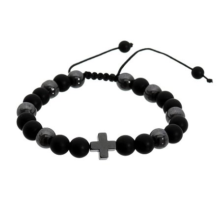 Pulseira Masculina Cruz Metal