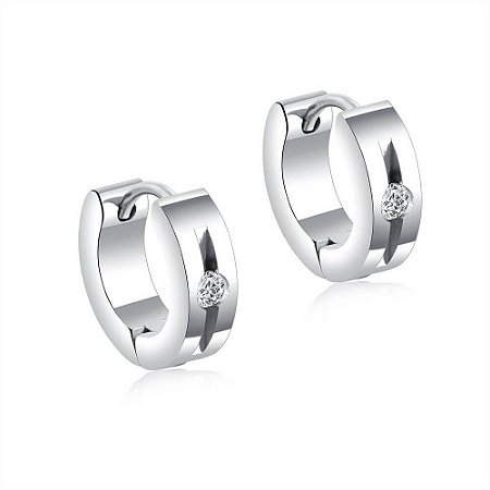 Brinco Masculino de Argola Crystal -PAR