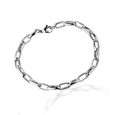 Bracelete Pulseira Masculina Aço Inox 21cm Regulavel