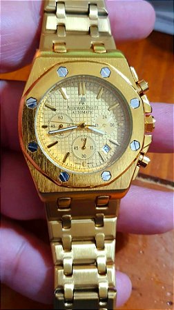 Audemars Piguet Royal Oak todo banhado a ouro e com cronógrafo