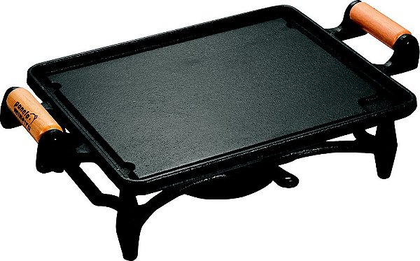 Réchaud 2 mil grill alça madeira / 33 x 25cm