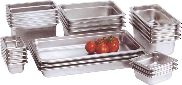 cubas GN 1/1 - 32,5 x 53cm - inox 201, sem alça