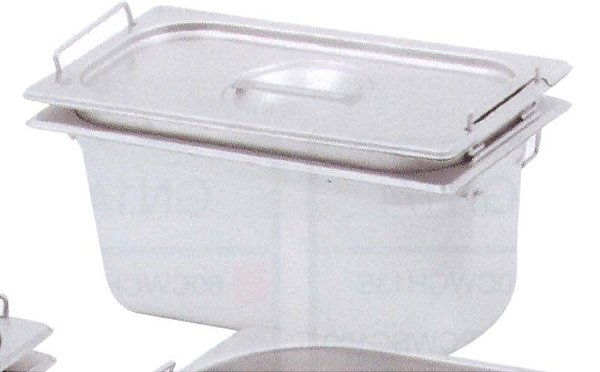 cubas GN 1/3 - 17,6 x 32cm - inox 201, com alça