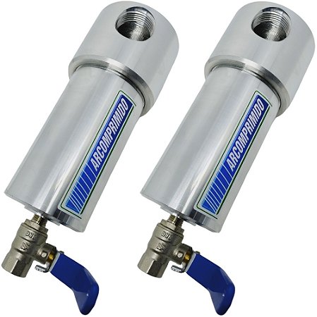 02 Filtros Coalescente até 30 bar Vazão 120 pcm Rosca 3/4