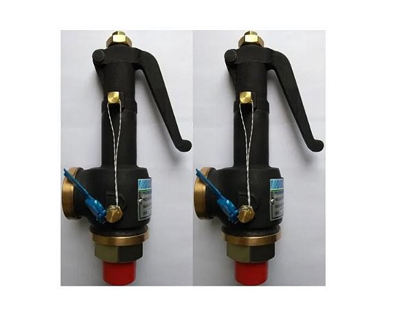 02 Válvulas Segurança Com Alavanca Autoclave 3/4 4,5kg 200ºc