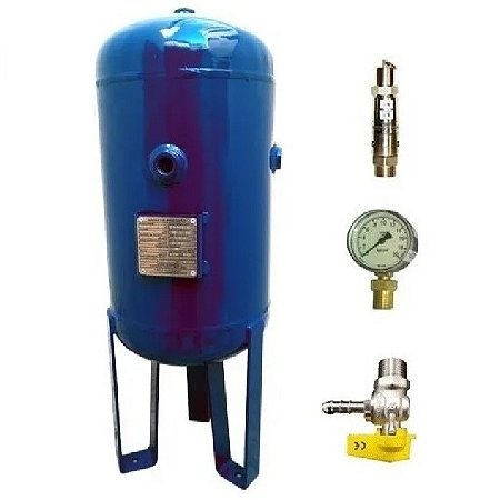 Pulmão Vertical Ar Comprimido 20l Carbono 12bar Acessórios