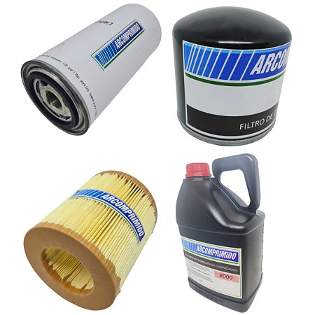 Filtros e 5L de Óleo para Atlas Copco GA11 VSD FF Série BQD