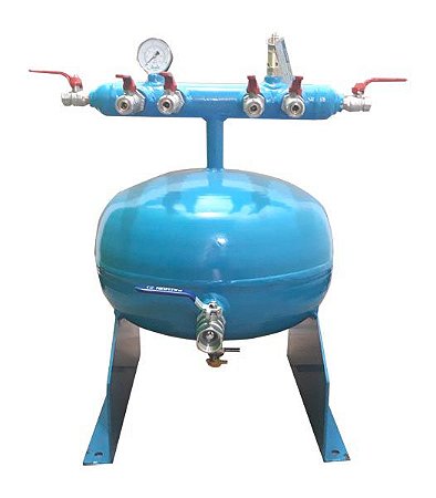 Coletor de Ar Comprimido Compacto do Pressão até 12,3kg com 1 Entrada de 1" e 6 Saídas