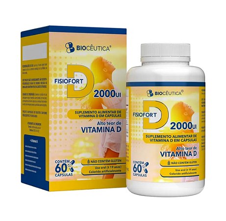 Fisiofort Vitamina D 2000UI Biocéutica – 60 Cápsulas