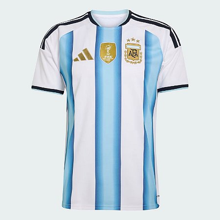 Camisa Seleção Argentina I 26/27 - Torcedor Adidas Masculina - Branca e azul