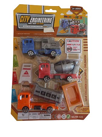 Caminhão Roda Livre 06 Pçs Acessórios