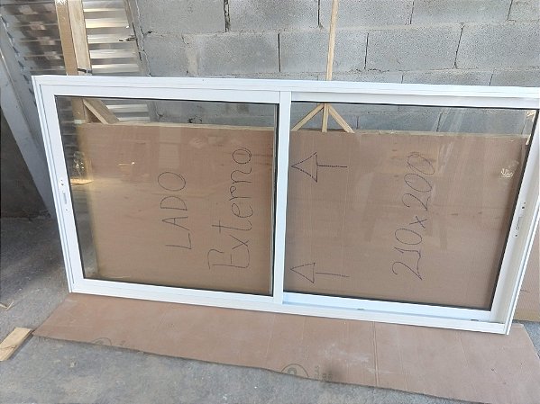 Vitro 2 Folhas móvel L- 25 Suprema Vidro 3mm s/grade