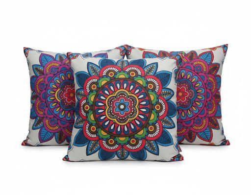 Kit 3 Capas de Almofada Mandala