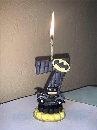 Vela personalizada de biscuit tema Batman