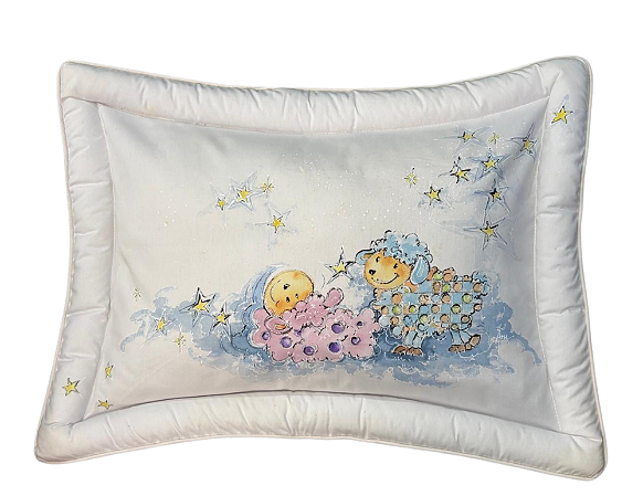 Travesseiro Carneirinhos com Borda Acolchoada