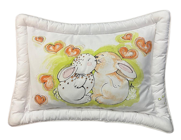 Travesseiro Coelhos Apaixonados