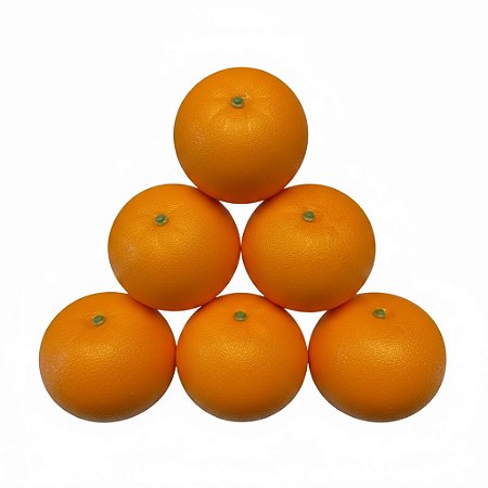 Kit 6 unidades Laranja Artificial Ultra Realista – Decoração Durável e Vibrante