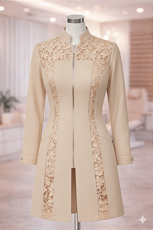 JALECO FEMININO JASMIN (COM RENDA)