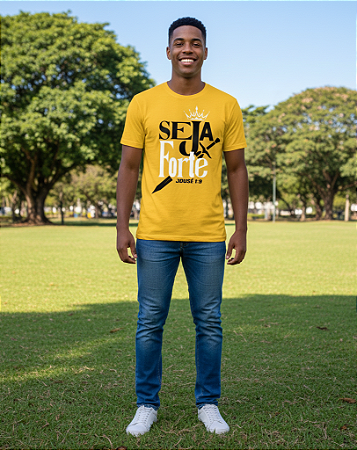 Camiseta Masculina Tradicional- Seja Forte