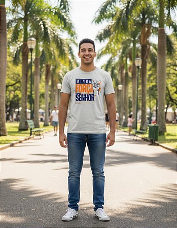 Camiseta Masculina Tradicional- Minha Força