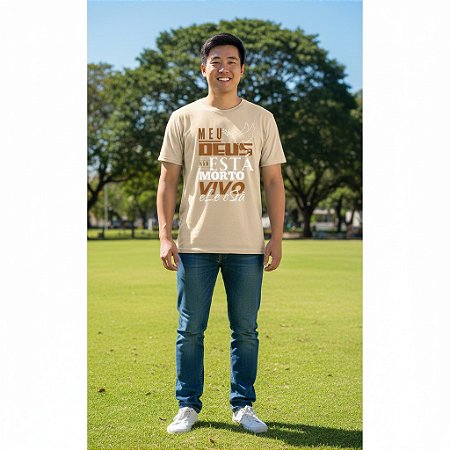 Camiseta Masculina Tradicional- Vivo Está