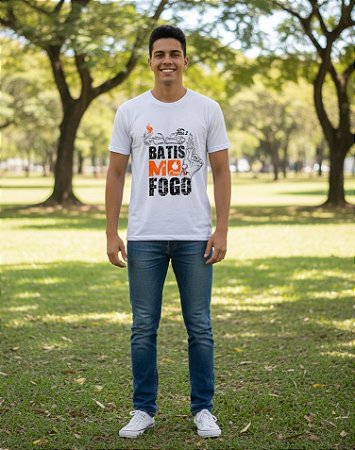 Camiseta Masculina Tradicional- Batismo com Fogo