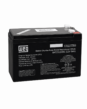 Bateria 12v 9a Selada Weg Para Nobreak Alarme