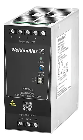 Fonte de Alimentação Weidmuller PRO Bas 24V 20A