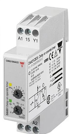 Relé Temporizador Daa51cm24 24V 24-240VAC Carlo Gavazzi