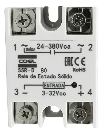 Relé Estado Sólido SSR-D 80A com Cover Plástico COEL