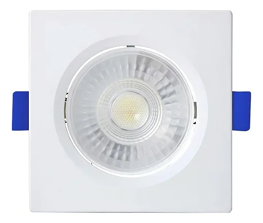 Spot LED Slim Quadrado 6W 3000K Blumenau - luz quente